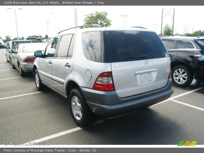 Brilliant Silver Metallic / Grey 1998 Mercedes-Benz ML 320 4Matic