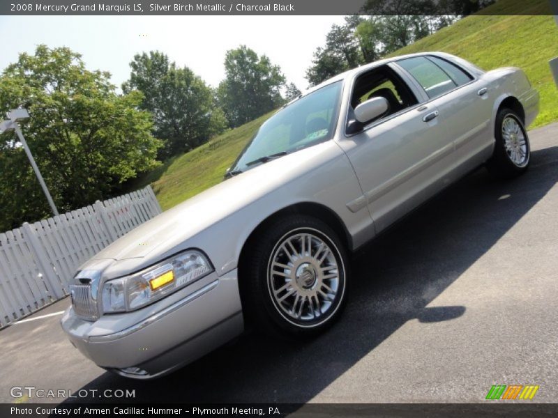 Silver Birch Metallic / Charcoal Black 2008 Mercury Grand Marquis LS