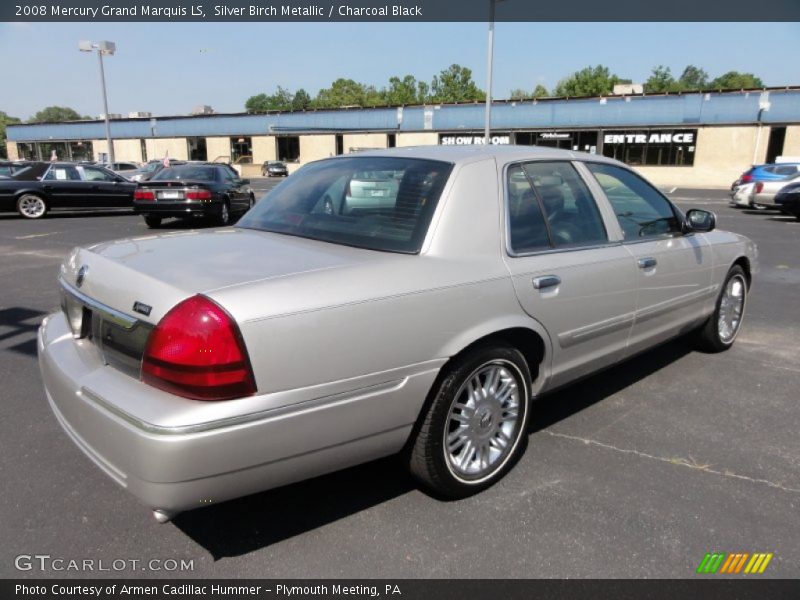 Silver Birch Metallic / Charcoal Black 2008 Mercury Grand Marquis LS