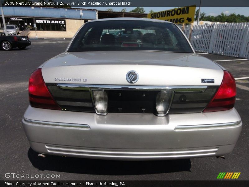 Silver Birch Metallic / Charcoal Black 2008 Mercury Grand Marquis LS