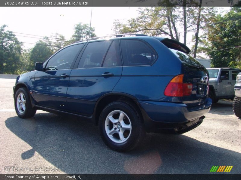 Topaz Blue Metallic / Black 2002 BMW X5 3.0i
