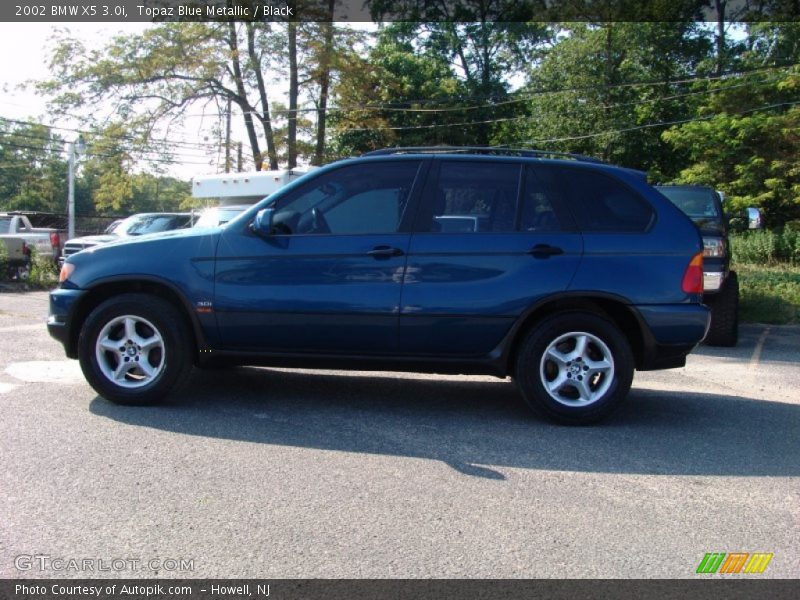 Topaz Blue Metallic / Black 2002 BMW X5 3.0i