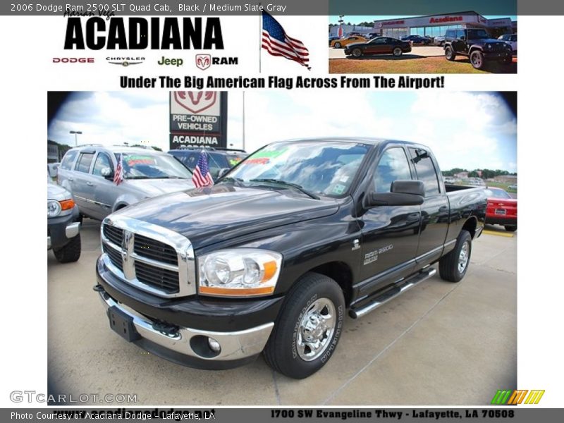 Black / Medium Slate Gray 2006 Dodge Ram 2500 SLT Quad Cab