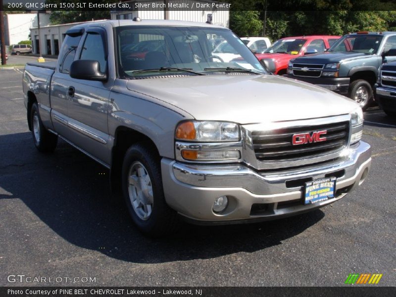 Silver Birch Metallic / Dark Pewter 2005 GMC Sierra 1500 SLT Extended Cab