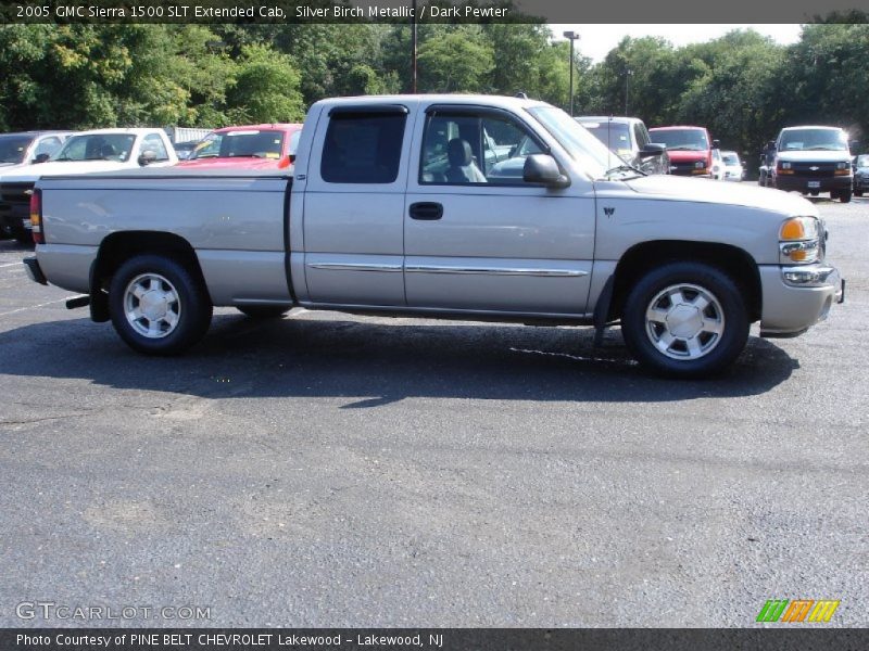 Silver Birch Metallic / Dark Pewter 2005 GMC Sierra 1500 SLT Extended Cab