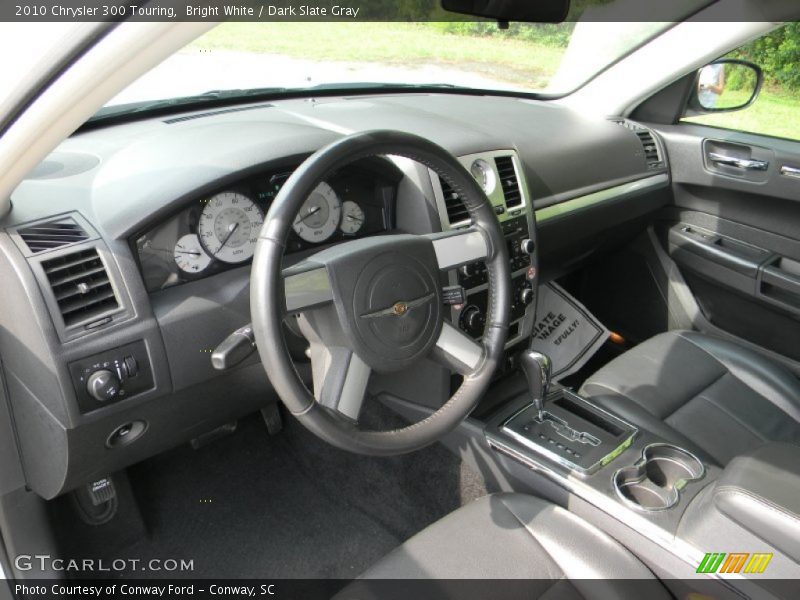 Bright White / Dark Slate Gray 2010 Chrysler 300 Touring