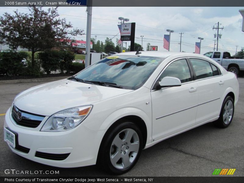 Cream White / Gray 2008 Saturn Aura XE