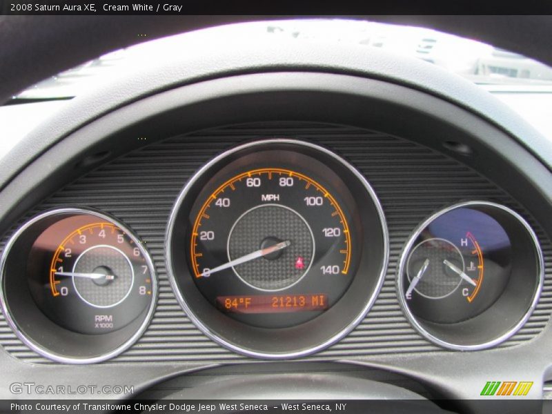 Cream White / Gray 2008 Saturn Aura XE