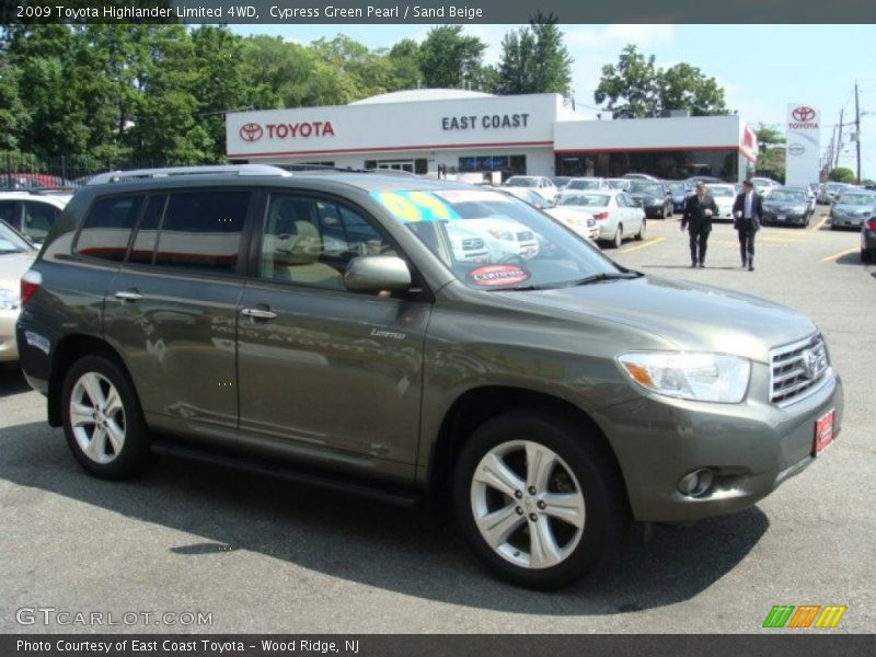 Cypress Green Pearl / Sand Beige 2009 Toyota Highlander Limited 4WD