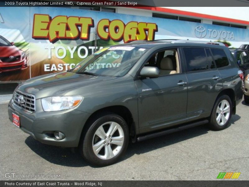 Cypress Green Pearl / Sand Beige 2009 Toyota Highlander Limited 4WD