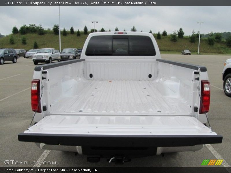 White Platinum Tri-Coat Metallic / Black 2011 Ford F350 Super Duty Lariat Crew Cab 4x4