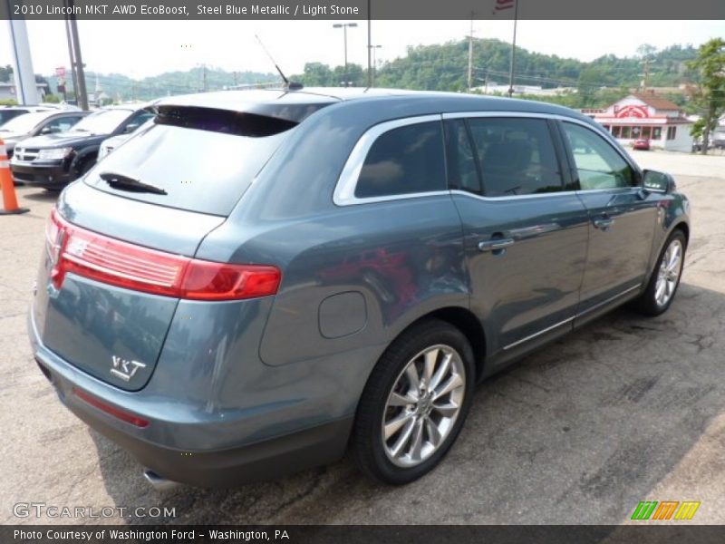 Steel Blue Metallic / Light Stone 2010 Lincoln MKT AWD EcoBoost