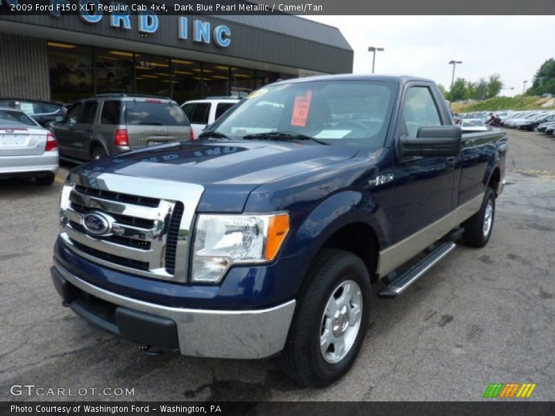 Dark Blue Pearl Metallic / Camel/Tan 2009 Ford F150 XLT Regular Cab 4x4