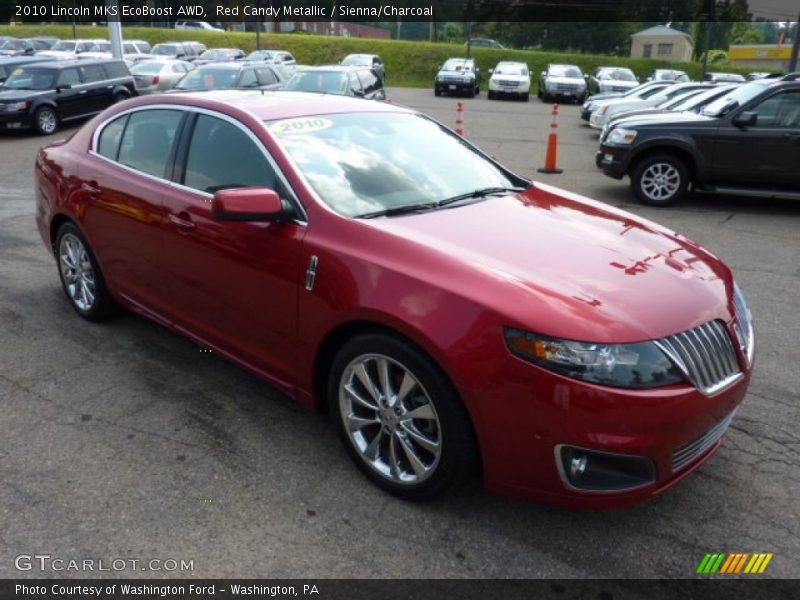 Red Candy Metallic / Sienna/Charcoal 2010 Lincoln MKS EcoBoost AWD