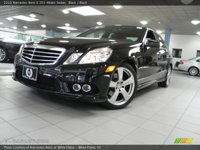 Black / Black 2010 Mercedes-Benz E 350 4Matic Sedan