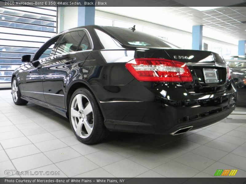 Black / Black 2010 Mercedes-Benz E 350 4Matic Sedan
