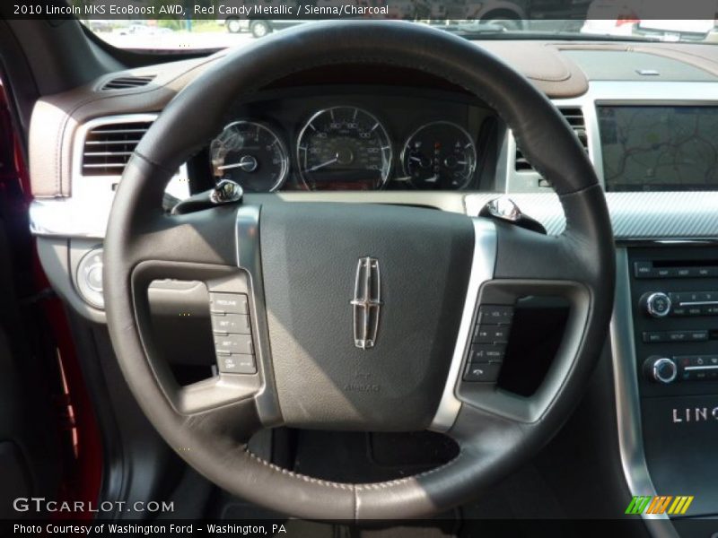 Red Candy Metallic / Sienna/Charcoal 2010 Lincoln MKS EcoBoost AWD