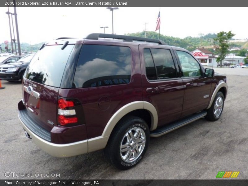 Dark Cherry Metallic / Camel 2008 Ford Explorer Eddie Bauer 4x4