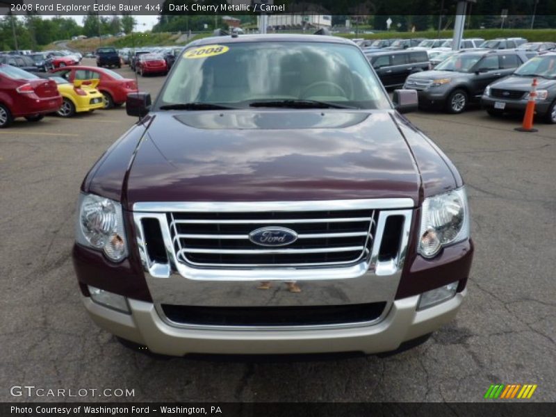 Dark Cherry Metallic / Camel 2008 Ford Explorer Eddie Bauer 4x4