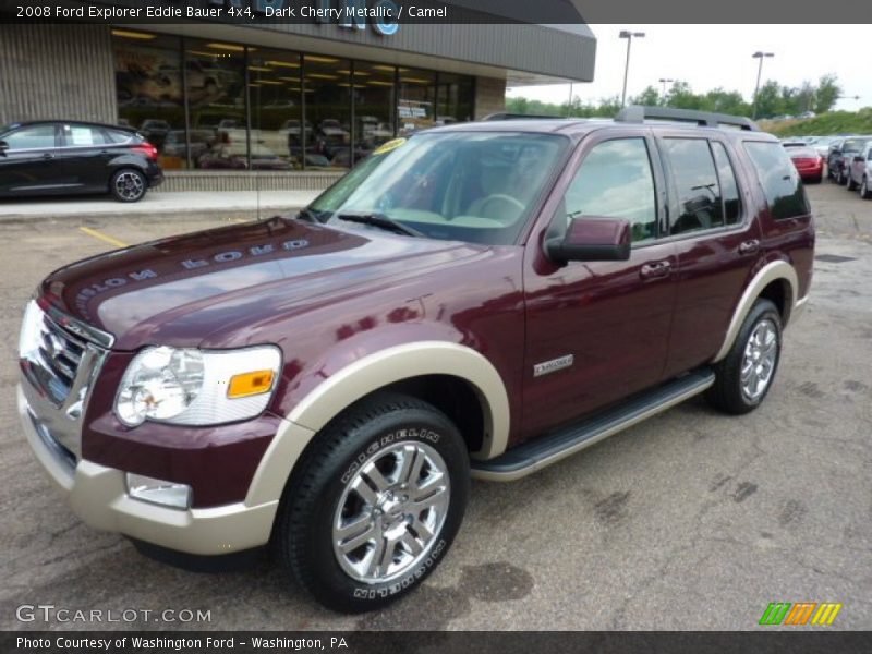 Dark Cherry Metallic / Camel 2008 Ford Explorer Eddie Bauer 4x4