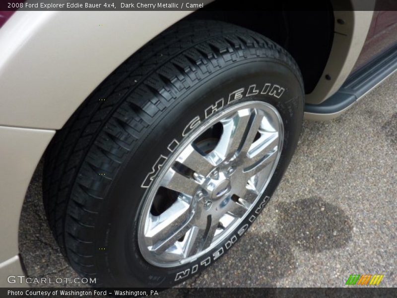 Dark Cherry Metallic / Camel 2008 Ford Explorer Eddie Bauer 4x4