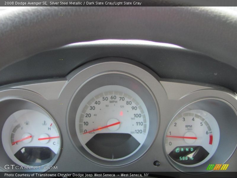 Silver Steel Metallic / Dark Slate Gray/Light Slate Gray 2008 Dodge Avenger SE