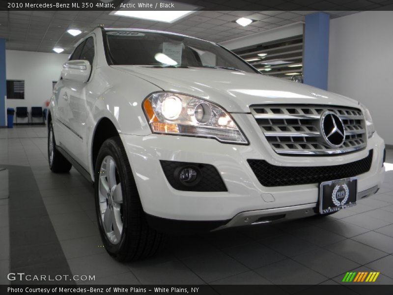 Arctic White / Black 2010 Mercedes-Benz ML 350 4Matic