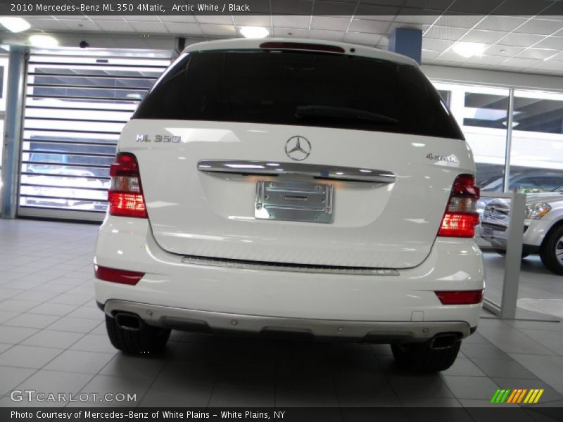Arctic White / Black 2010 Mercedes-Benz ML 350 4Matic