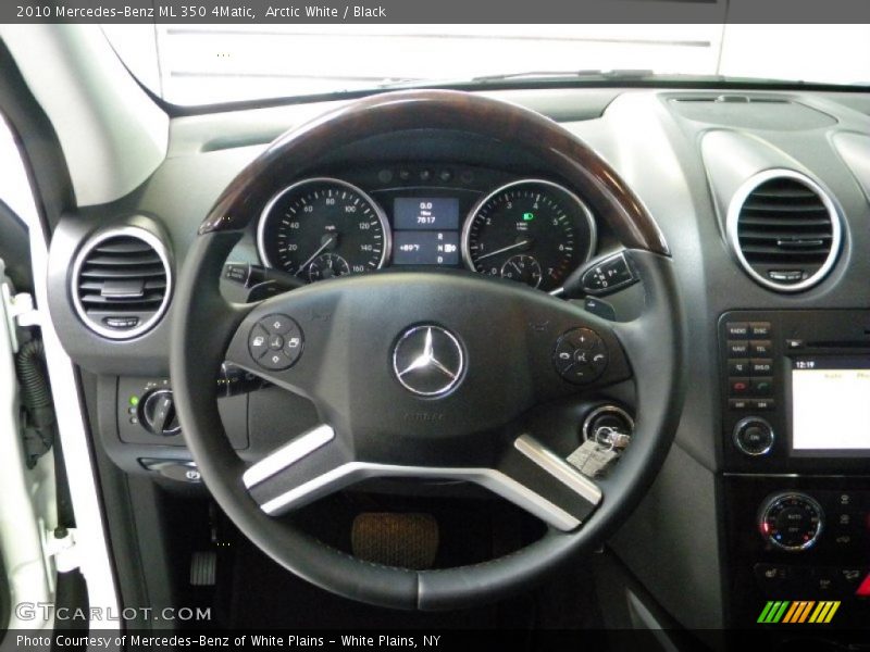 Arctic White / Black 2010 Mercedes-Benz ML 350 4Matic