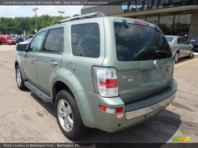 Moss Green / Greystone/Stone 2008 Mercury Mariner V6 Premier 4WD
