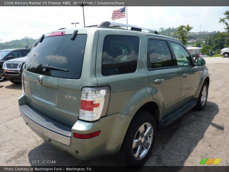 Moss Green / Greystone/Stone 2008 Mercury Mariner V6 Premier 4WD