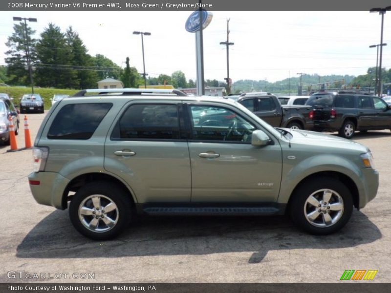Moss Green / Greystone/Stone 2008 Mercury Mariner V6 Premier 4WD