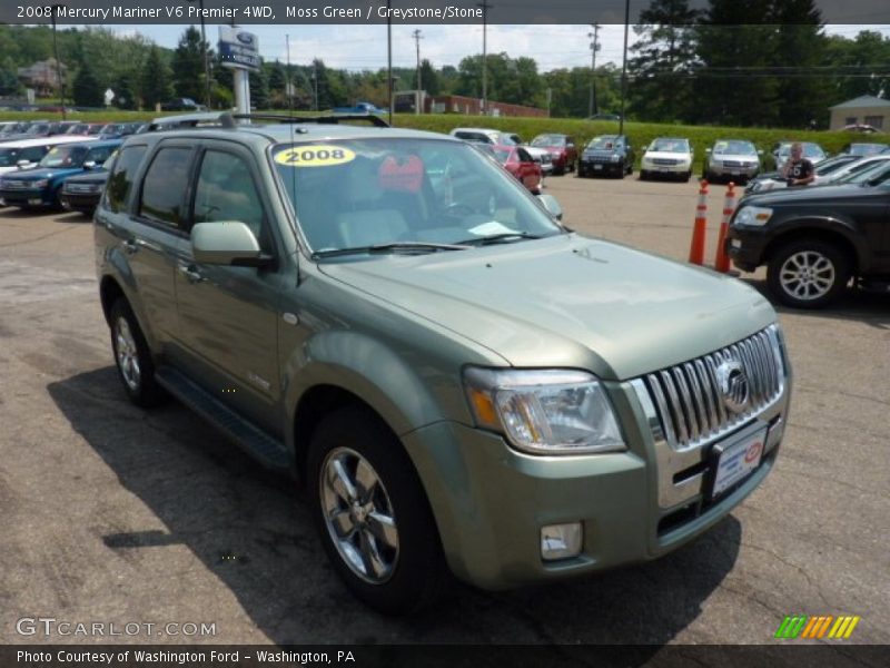 Moss Green / Greystone/Stone 2008 Mercury Mariner V6 Premier 4WD