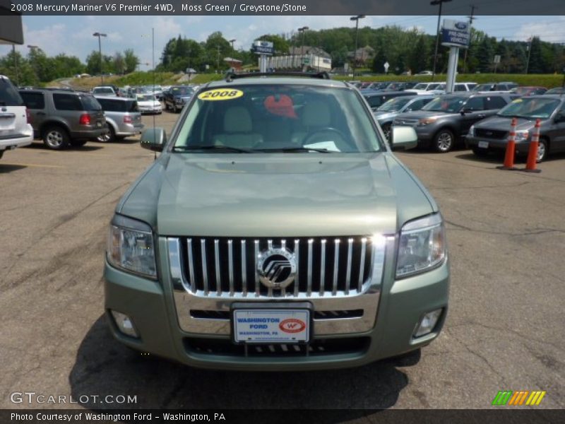 Moss Green / Greystone/Stone 2008 Mercury Mariner V6 Premier 4WD