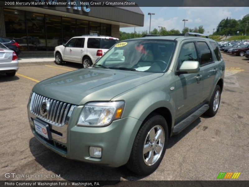 Moss Green / Greystone/Stone 2008 Mercury Mariner V6 Premier 4WD