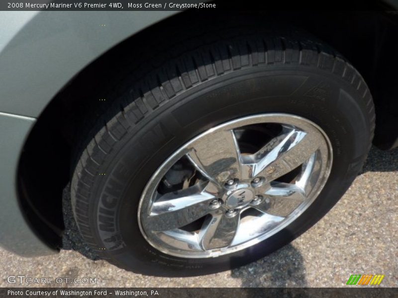 Moss Green / Greystone/Stone 2008 Mercury Mariner V6 Premier 4WD