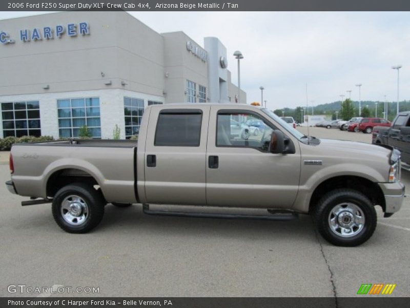 Arizona Beige Metallic / Tan 2006 Ford F250 Super Duty XLT Crew Cab 4x4