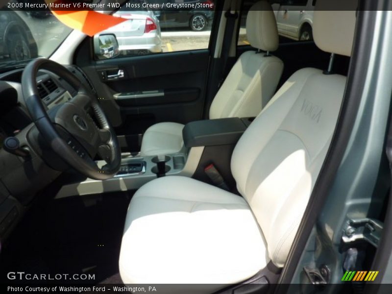 Moss Green / Greystone/Stone 2008 Mercury Mariner V6 Premier 4WD