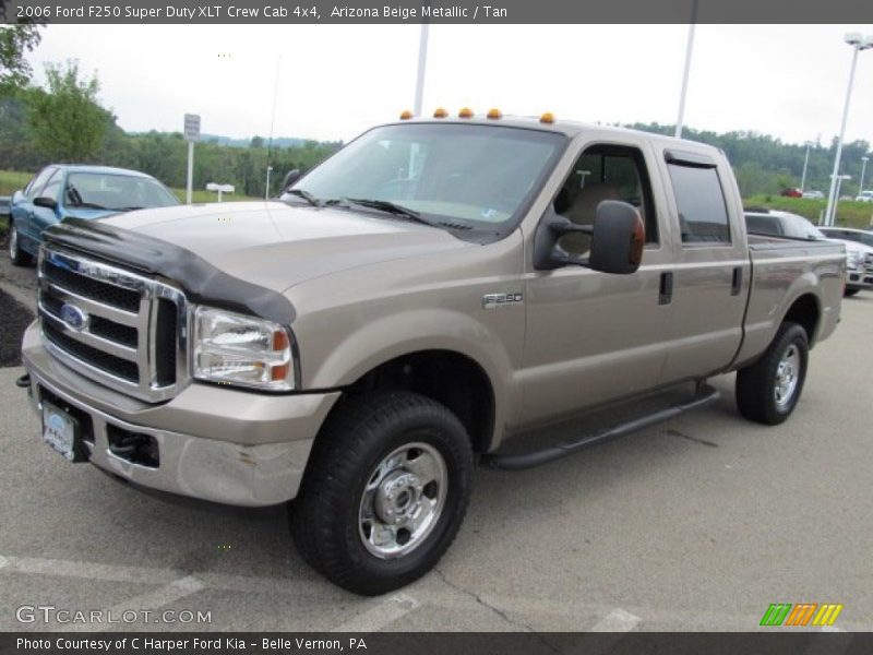 Arizona Beige Metallic / Tan 2006 Ford F250 Super Duty XLT Crew Cab 4x4