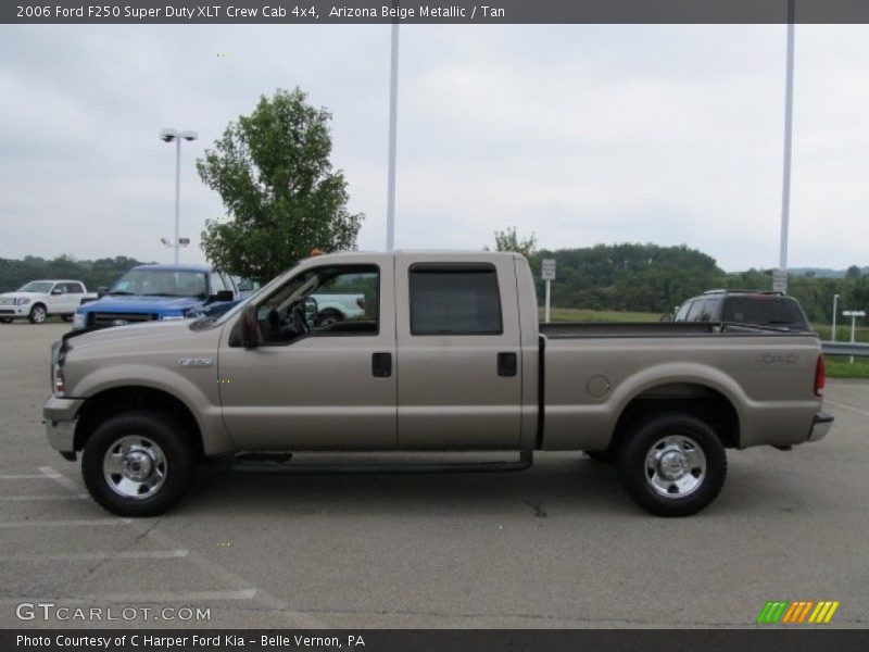 Arizona Beige Metallic / Tan 2006 Ford F250 Super Duty XLT Crew Cab 4x4