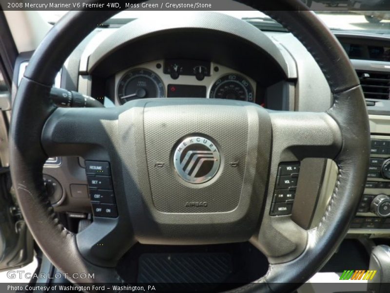 Moss Green / Greystone/Stone 2008 Mercury Mariner V6 Premier 4WD