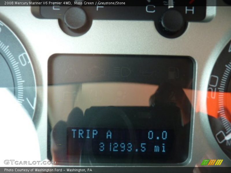 Moss Green / Greystone/Stone 2008 Mercury Mariner V6 Premier 4WD