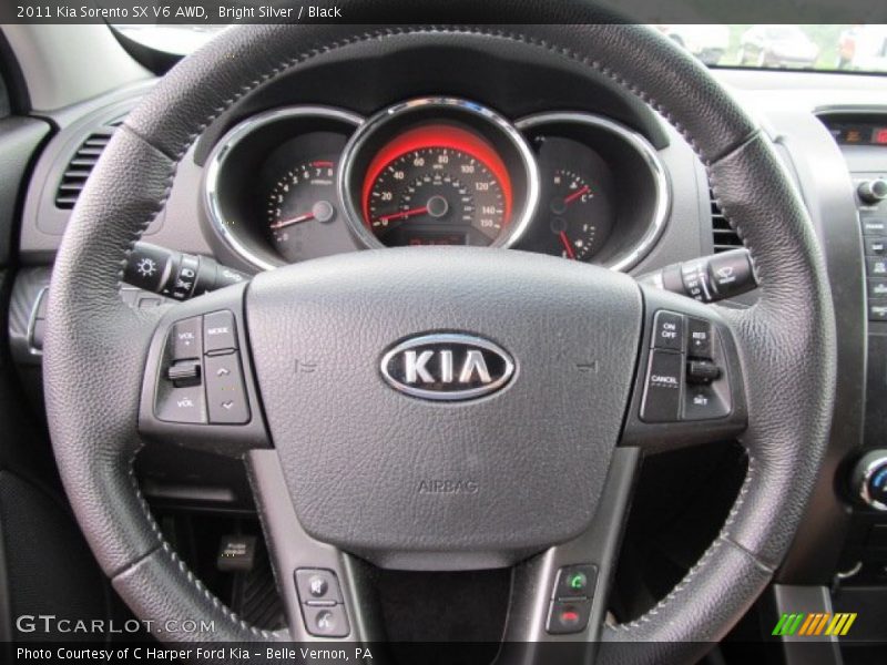 Bright Silver / Black 2011 Kia Sorento SX V6 AWD