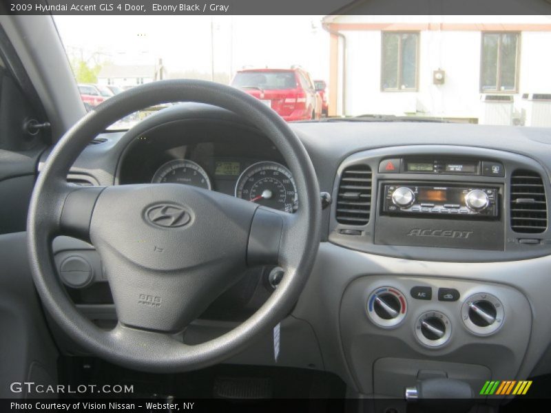 Ebony Black / Gray 2009 Hyundai Accent GLS 4 Door