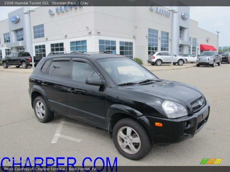 Obsidian Black / Gray 2008 Hyundai Tucson GLS