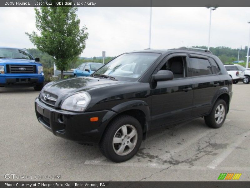 Obsidian Black / Gray 2008 Hyundai Tucson GLS