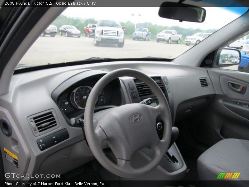 Obsidian Black / Gray 2008 Hyundai Tucson GLS