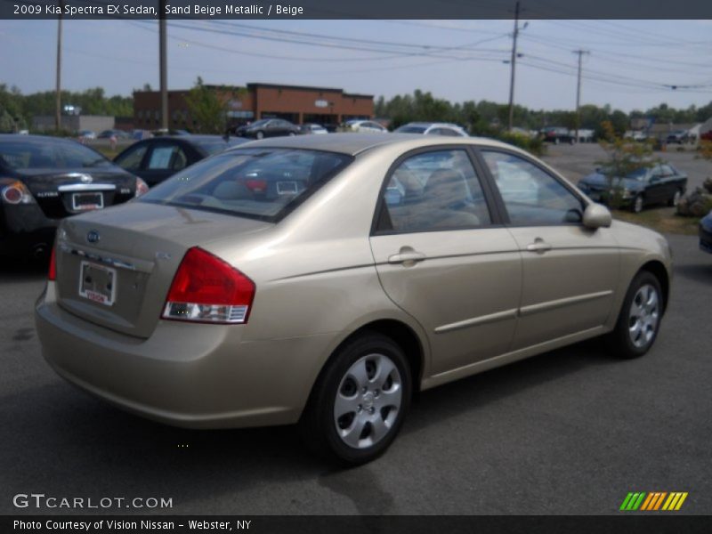 Sand Beige Metallic / Beige 2009 Kia Spectra EX Sedan