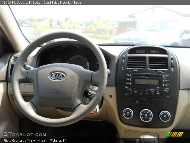 Sand Beige Metallic / Beige 2009 Kia Spectra EX Sedan