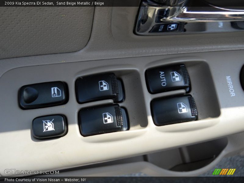 Sand Beige Metallic / Beige 2009 Kia Spectra EX Sedan